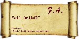 Fall Anikó névjegykártya